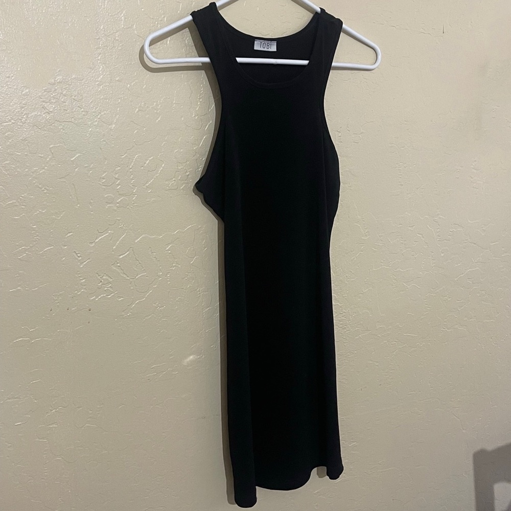 Black Tight Tank Top Mini Dress